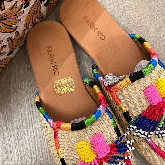 Farm Rio Natural Raffia Mule - Picture 4 of 10